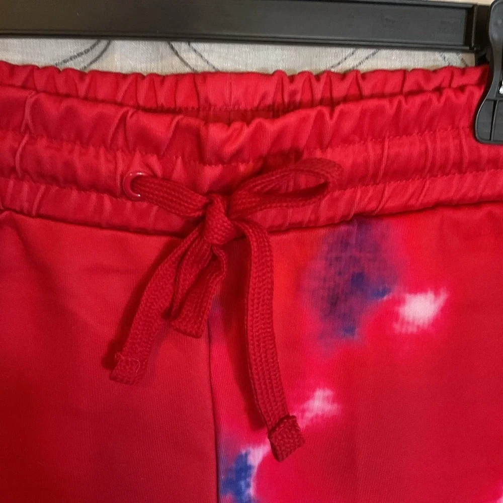 Men's Rue‎ 21 Red Tie Dye Vibes Track Shorts Size Medium